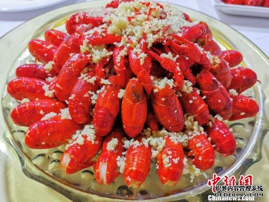 图为，2019武汉美食文化节展示荆楚菜品 王媛 摄