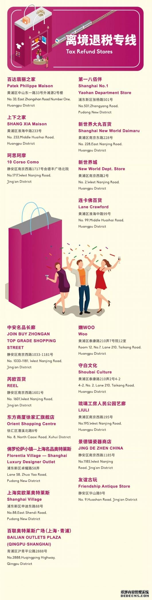 上海10条购物专线公布！涵盖了200多个特色购物地