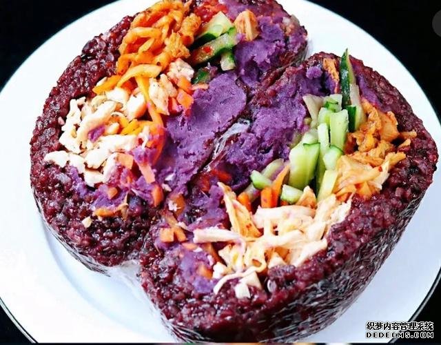 紫米时蔬饭团，好吃又营养均衡的低脂减肥餐