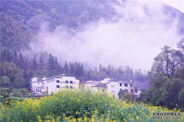 实拍中国最美乡村的春天,婺源万亩油菜花盛放,云海梯田天上人间