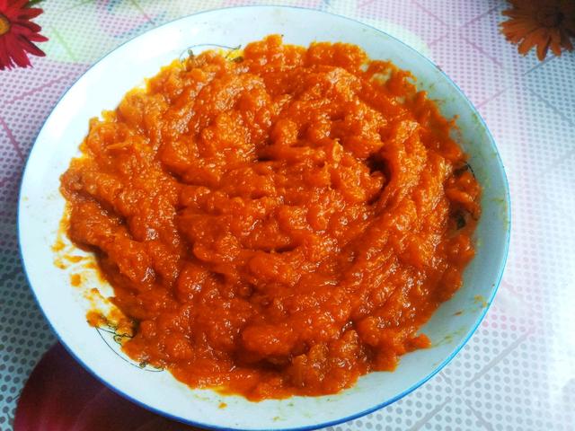 「南瓜豆沙馅空心麻团」的做法+配方,色泽漂亮,口感甜糯