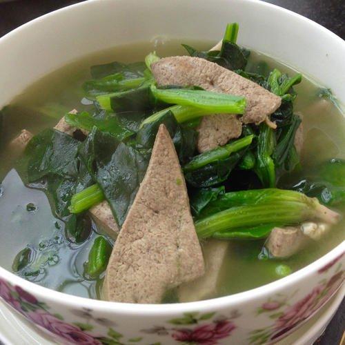 这菜加上猪肝一起煮汤,风味独特,还保护视力