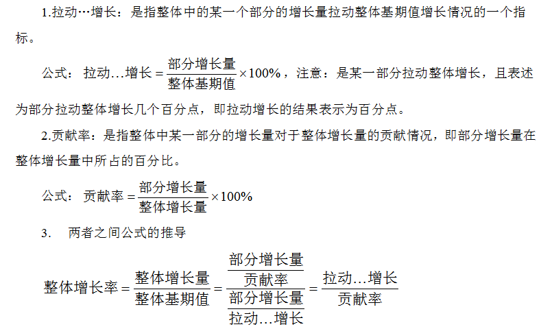 2020辽宁选调生考试行测：拉动增长和贡献率的相