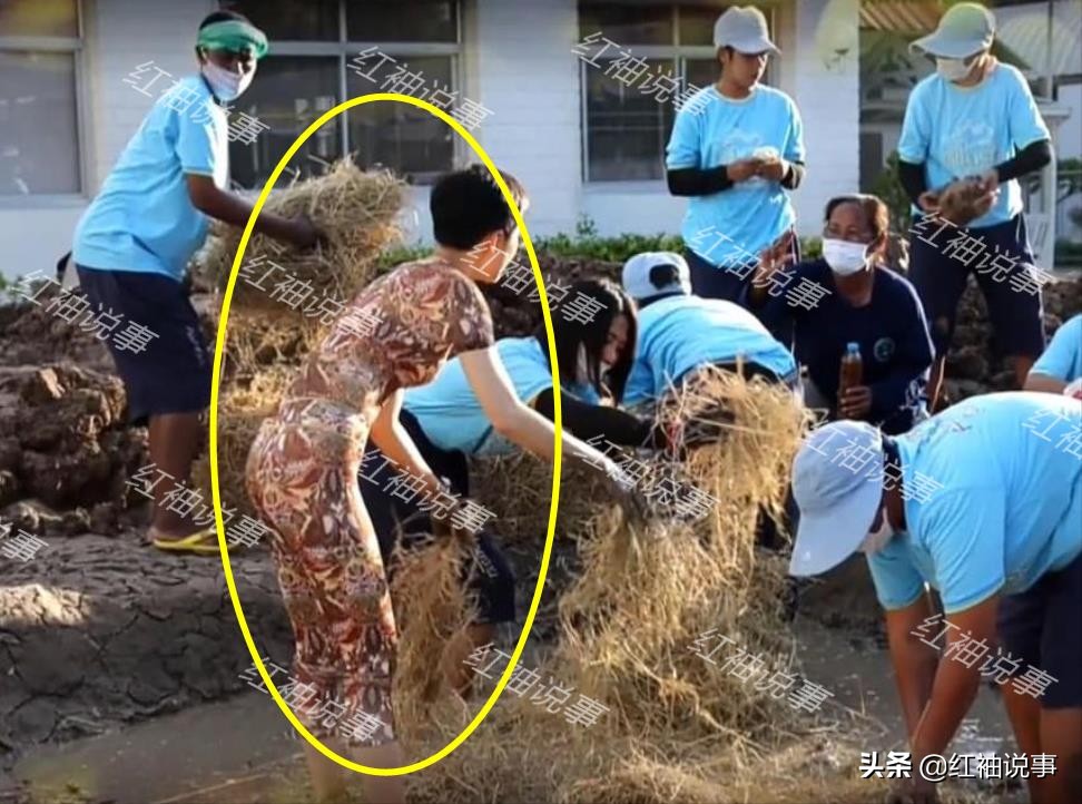诗妮娜在监狱干农活!身穿花裤子放飞自我,动作娴熟没摆拍痕迹